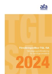 Omslag till försäkringsvillkor TGL samtliga anställda.